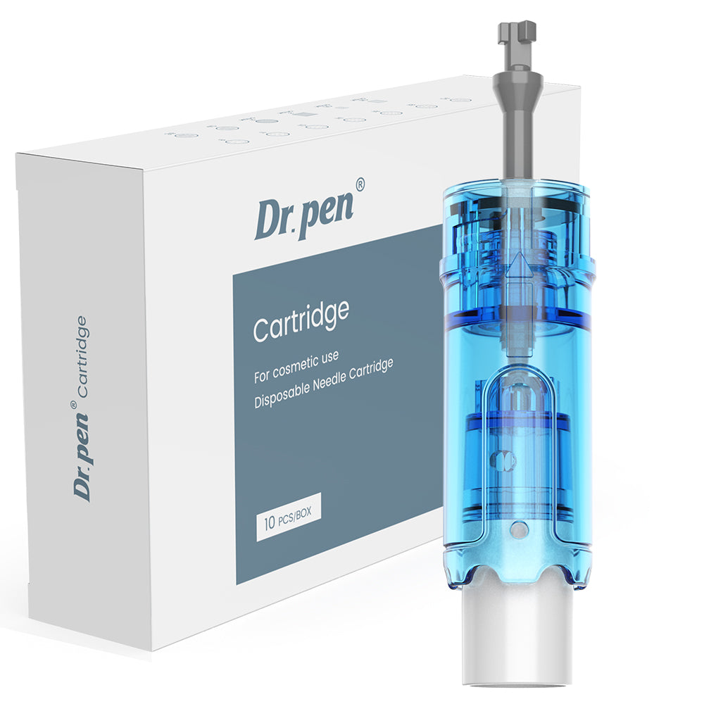 Сменный картридж Dr. Pen M9 и M8 Max рядом с коробкой с маркировкой 10 штук