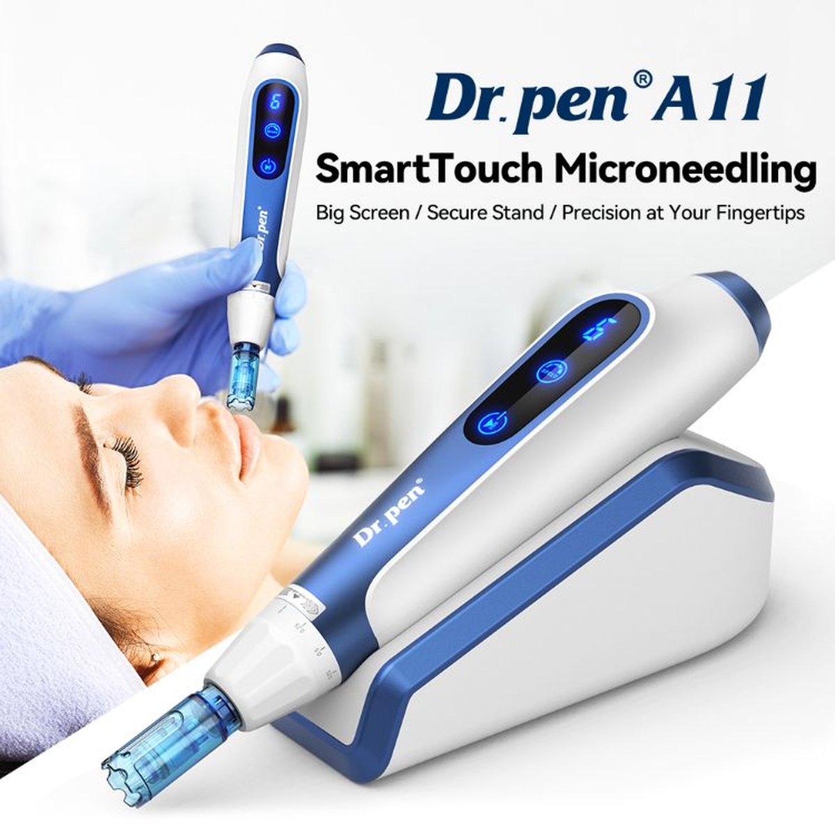 Сенсорный экран и подставка Dr. Pen A11 с демонстрацией профессионального применения
