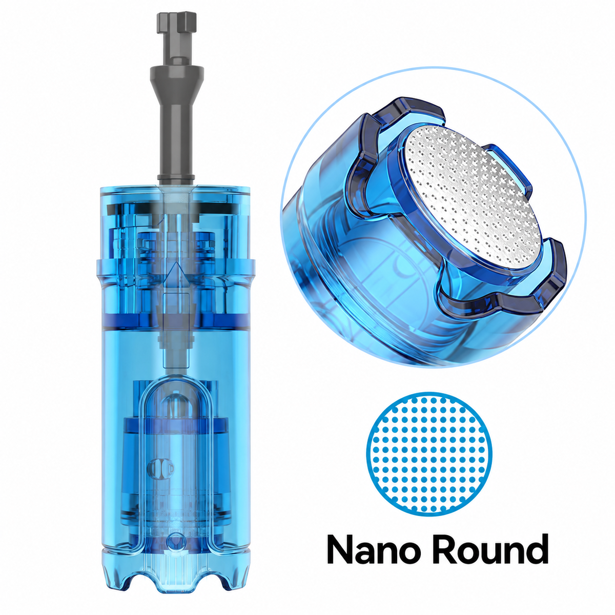 Сменный картридж Nano Round для Dr. Pen M9 и M8 Max с крупным планом круглой контактной насадки